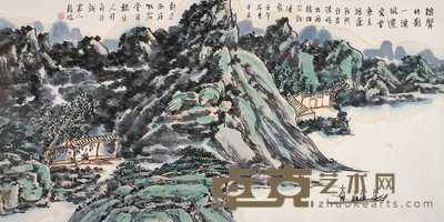 龙瑞 2002年作 溪山访友 镜心 68×136cm